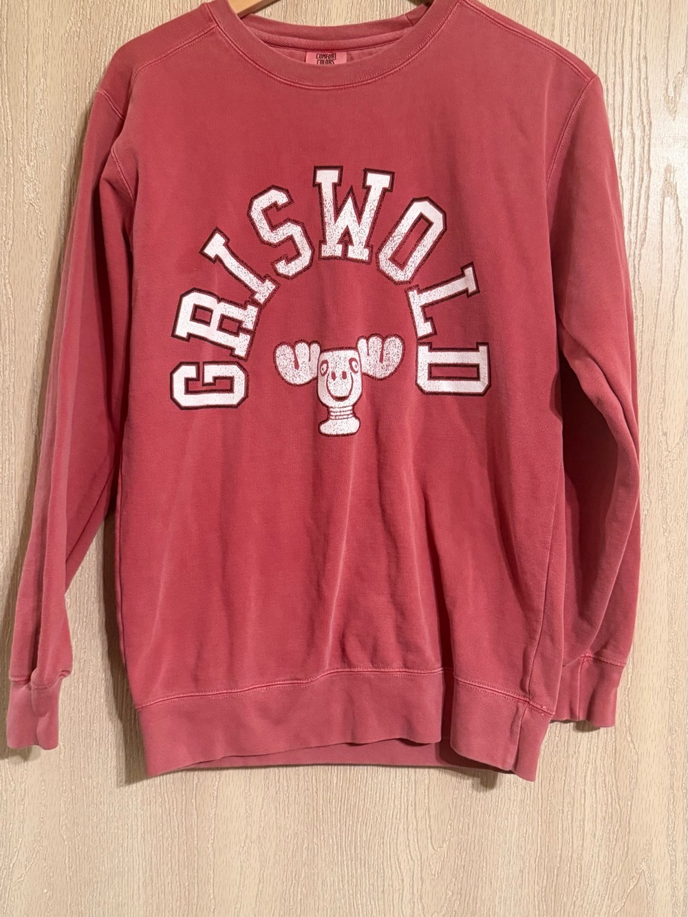 Comfort Colors Griswold Marty Moose Christmas Vacation Crewneck Sweatshirt Red